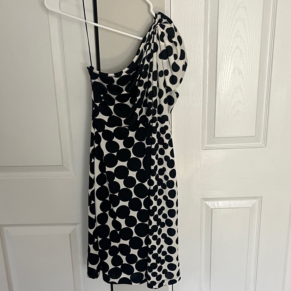 The Limited One Shoulder Black and White Dress